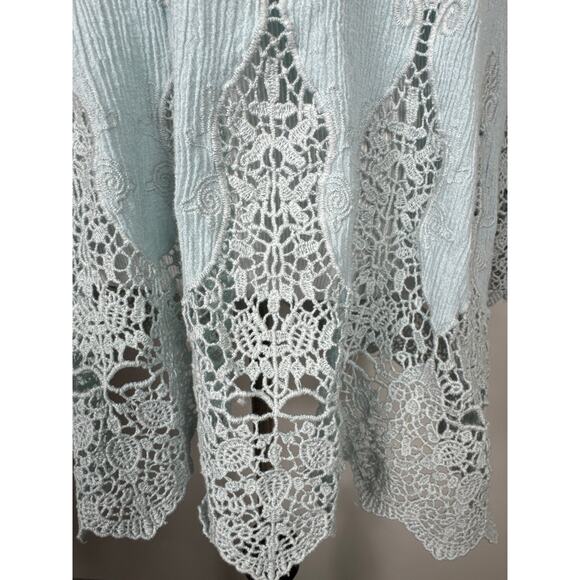 Soft Surroundings Jiada Gauze Tunic, 1X, Blue - Picture 8 of 11